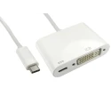 RS PRO DVI-D Adapter Cable 15cm USB Type C to DVI-D 1080P, Power Delivery PD 60w 192-4691