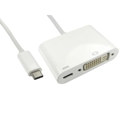 RS PRO DVI-D Adapter Cable 15cm USB Type C to DVI-D 1080P, Power Delivery PD 60w 192-4691