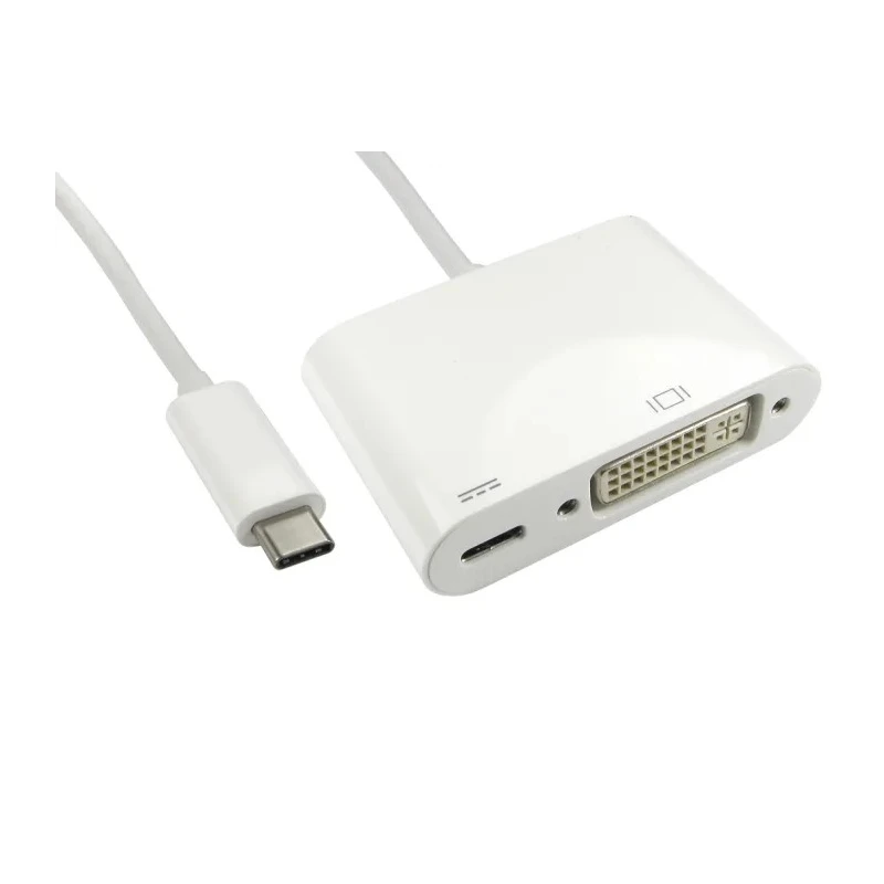 RS PRO DVI-D Adapter Cable 15cm USB Type C to DVI-D 1080P, Power Delivery PD 60w 192-4691