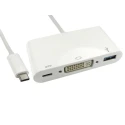RS PRO USB Type-C to DVI-D Adapter Cable with USB Type A and USB Type C Female Ports 192-4692