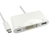 RS PRO USB Type-C to DVI-D Adapter Cable with USB Type A and USB Type C Female Ports 192-4692