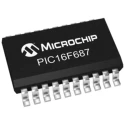 Microchip 8 bit PIC Microcontroller PIC16F687-I/SO, 20 MHz Clock, 3.5kB FLASH Memory, 20-Pin SOIC Package