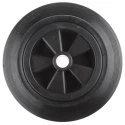 Guitel Hervieu Black Rubber Trolley Wheel 200mm Diameter, 47mm Width, 200 kg Load Capacity 1811020
