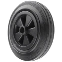 Guitel Hervieu Black Rubber Trolley Wheel 200mm Diameter, 47mm Width, 200 kg Load Capacity 1811020