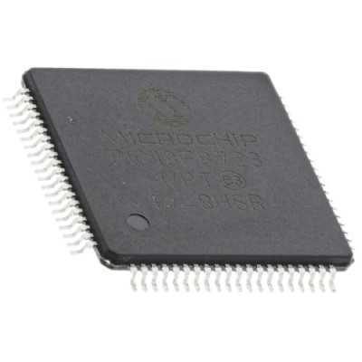 Microchip 8 bit PIC18F Microcontroller, 40 MHz, 128kB FLASH, 80-Pin TQFP PIC18F8723-I/PT