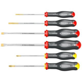 Facom Phillips, Slotted Standard Screwdriver Set 6-Piece, Model ATP.J6PB