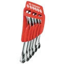 Facom 6-Piece Metric 15° Hinged Ratchet Combination Spanner Set 8 x 9 to 17 x 19 mm 65.JP6PF