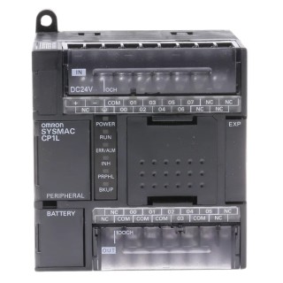 Omron CP1L Series PLC CPU, 8-Input DC Input, 6 Outputs Relay Output, USB Communication, Ladder Logic, DIN Rail Mount 