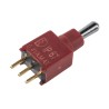 RS PRO PCB Mount Toggle Switch, SPDT On-Off-On, Through Hole Terminal, 15 V DC, 240 V AC, Brass Actuator, IP67, Model 401-696