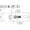 Bosch Rexroth 90° Connector Connecting Component for MGE Series Strut Profiles 40 mm to 60 mm 3842 535 466