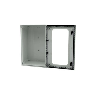 RS PRO Fibreglass Reinforced Polyester Wall Box with IP66 Transparent Door 500mm x 400mm x 200mm 192-7125