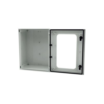 RS PRO Fibreglass Reinforced Polyester Wall Box IP66 Transparent Door 600mm x 400mm x 230mm 192-7126