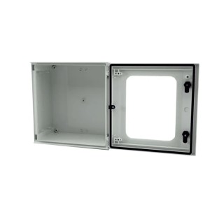 RS PRO Fibreglass Reinforced Polyester Wall Box with IP66 Transparent Door 400mm x 400mm x 200mm 192-7123