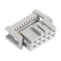 3M 10-Way 2 Row Shrouded IDC Connector Female for Cable 1.25A 1kV AC Right Angle 89110-0101