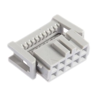 3M 10-Way 2 Row Shrouded IDC Connector Female for Cable 1.25A 1kV AC Right Angle 89110-0101