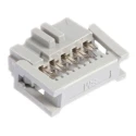 3M 10-Way 2 Row Shrouded IDC Connector Female for Cable 1.25A 1kV AC Right Angle 89110-0101