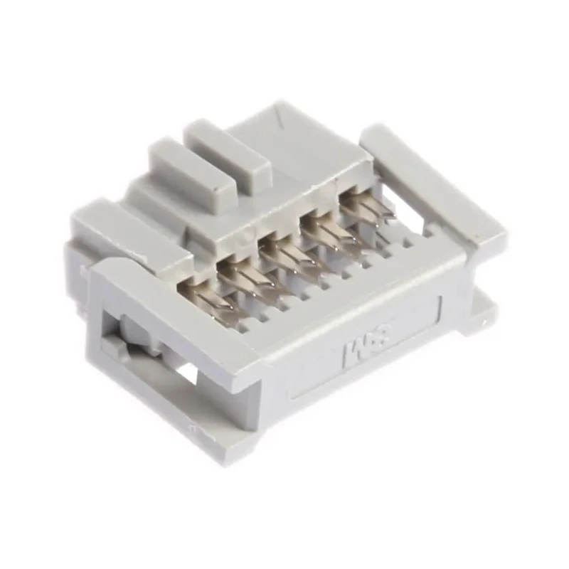 3M 10-Way 2 Row Shrouded IDC Connector Female for Cable 1.25A 1kV AC Right Angle 89110-0101