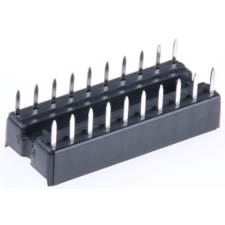 Winslow W3100 2.54 mm Pitch Vertical 20 Way Through Hole Stamped Pin Open Frame DIL Socket 10A W3120TRC