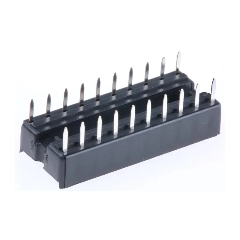 Winslow W3100 2.54 mm Pitch Vertical 20 Way Through Hole Stamped Pin Open Frame DIL Socket 10A W3120TRC