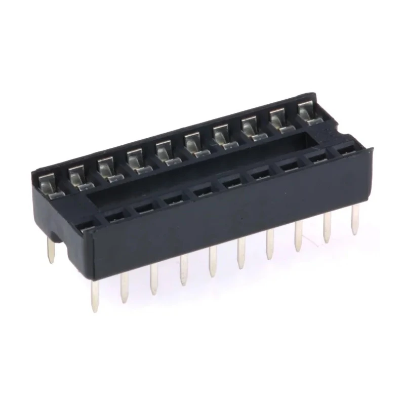 Winslow W3100 2.54 mm Pitch Vertical 20 Way Through Hole Stamped Pin Open Frame DIL Socket 10A W3120TRC