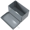 Rose Aluminium Standard Series Grey Die Cast Aluminium Enclosure, IP66, IK09, 400 mm x 230 mm x 400 mm 01234023