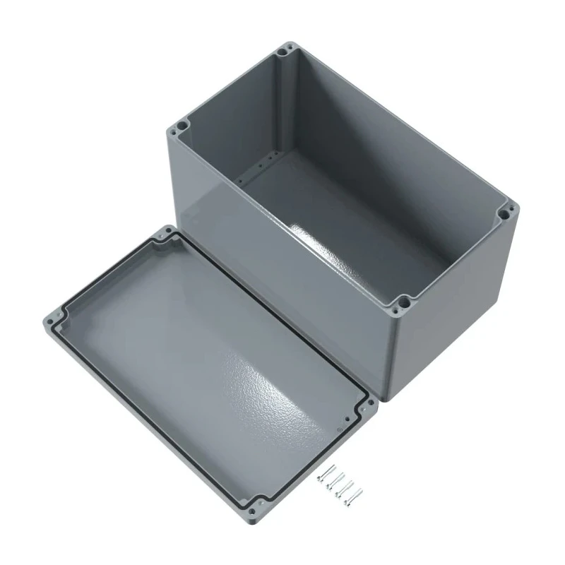 Rose Aluminium Standard Series Grey Die Cast Aluminium Enclosure, IP66, IK09, 400 mm x 230 mm x 400 mm 01234023