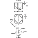 AAVID THERMALLOY Heatsink for TO-3 Packages 5.5°C/W Thermal Resistance 33.27 mm Height 46.48 mm Width 46.48 mm Length 002193