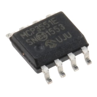 Microchip Delta Sigma 1 Channel 22-bit Analog to Digital Converter ADC 13.75 SPS 8-Pin SOIC MCP3551-E/SN