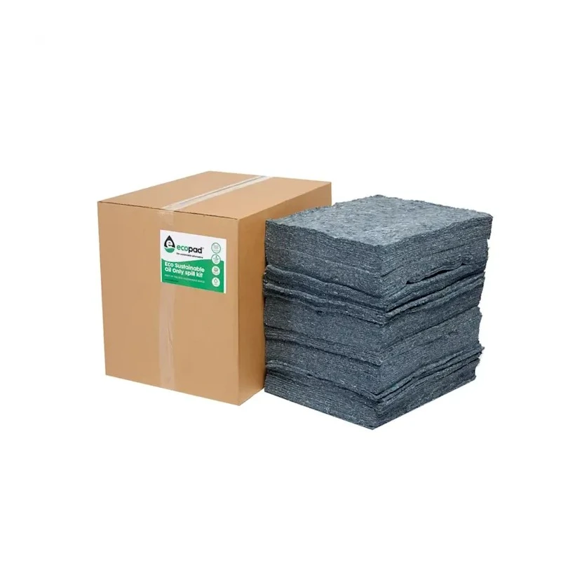Ecospill Ltd Spill Absorbent Sustainable Oil Only Pads 150L Capacity, 480mm x 380mm, 100 Per Pack H0814838