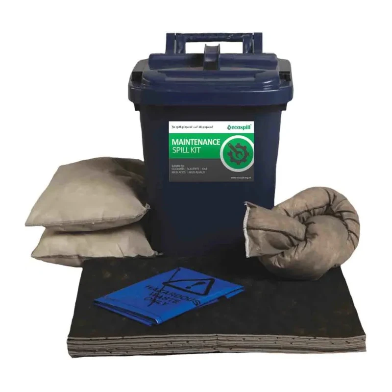 Ecospill Ltd 25 L Maintenance Spill Kit with Sock, Pillows, Waste Bags, and Pads M1460025