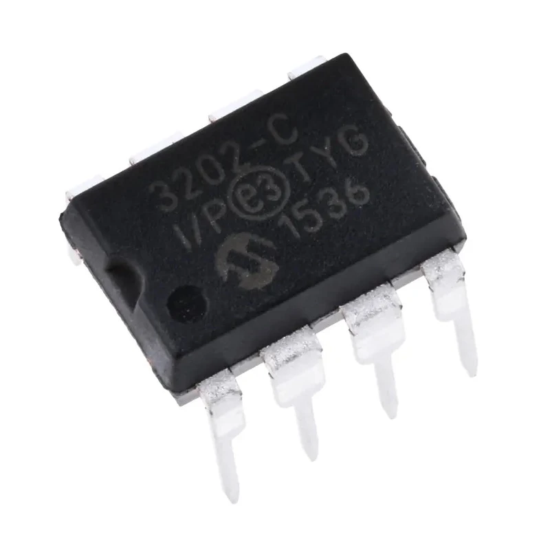 Microchip 2-Channel 12-bit Successive Approximation Register ADC 100ksps Through Hole 8-Pin PDIP MCP3202-CI/P