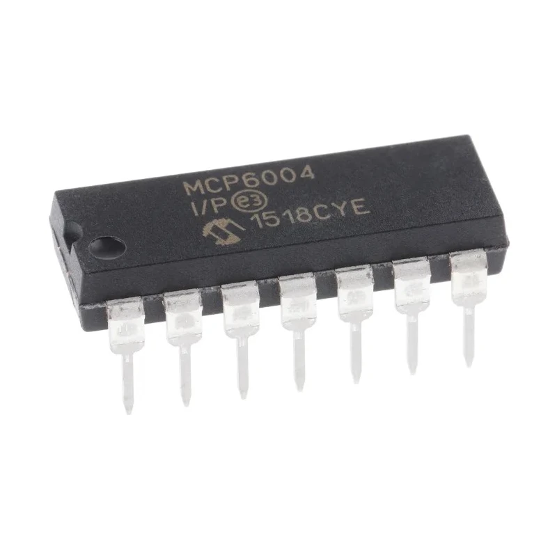 Microchip Operational Amplifier 1 MHz 14-Pin PDIP 3-6 V MCP6004-I/P