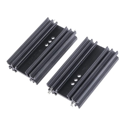 AAVID THERMALLOY Heatsink for Packages TO-218 TO-220 TO-247 Black Anodised Extruded Aluminium 7°C/W 63 mm 12.5 mm 34.5 TO3P