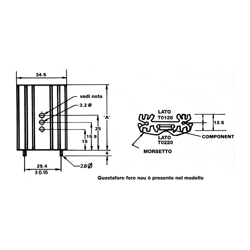 AAVID THERMALLOY Heatsink for Packages TO-218 TO-220 TO-247 Black Anodised Extruded Aluminium 7°C/W 63 mm 12.5 mm 34.5 TO3P