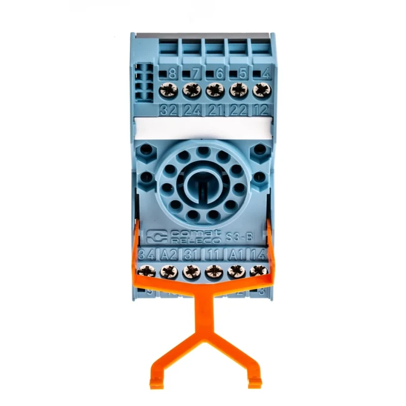Releco 11 Way 250V AC DIN Rail Relay Socket with Screw Terminals for MRC Series 11-Pin Relay S3-B