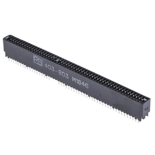 Cinch Straight Edge Connector PCB, 49-Contacts, 2.54 mm Pitch, 2 Row, Solder Termination BA000010000CE00