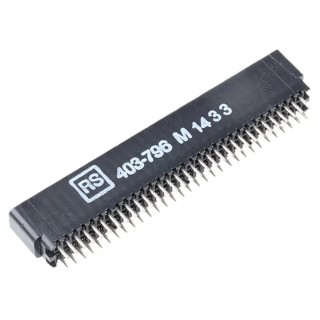 Cinch Straight Edge Connector PCB 31-Contacts 2.54 mm Pitch 2 Row Solder BA000010000BE00