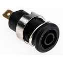 Staubli Black Female Banana Socket 4 mm Connector, Tab Termination, 1kV, 24A, Gold Plating 23.3000-21