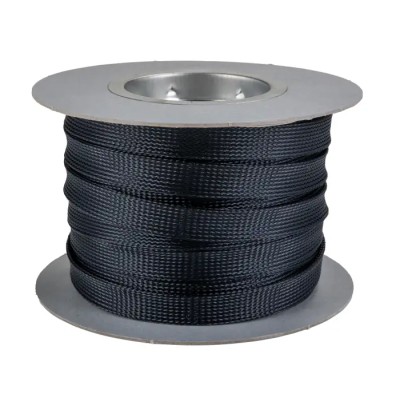 HellermannTyton Expandable Braided Polyethylene Terephthalate Black Cable Sleeve 30m Length 12-32 mm HEGPX20 BK RL30MT