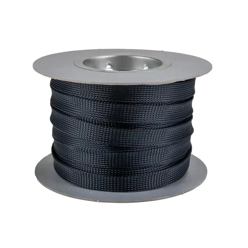 HellermannTyton Expandable Braided Polyethylene Terephthalate Black Cable Sleeve 30m Length 12-32 mm HEGPX20 BK RL30MT
