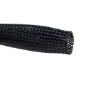 HellermannTyton Expandable Braided Polyethylene Terephthalate Black Cable Sleeve 30m Length 12-32 mm HEGPX20 BK RL30MT