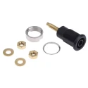 Staubli Black Female Banana Socket, 4 mm Connector, Solder Termination, 1kV, 32A, Gold Plating 23.3020-21