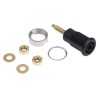 Staubli Black Female Banana Socket, 4 mm Connector, Solder Termination, 1kV, 32A, Gold Plating 23.3020-21