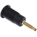 Staubli Black Female Banana Socket, 4 mm Connector, Solder Termination, 1kV, 32A, Gold Plating 23.3020-21