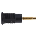 Staubli Black Female Banana Socket, 4 mm Connector, Solder Termination, 1kV, 32A, Gold Plating 23.3020-21
