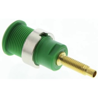 Staubli Green Female Banana Socket 4 mm Connector 1 kV 32 A Gold Plating 23.3020-25