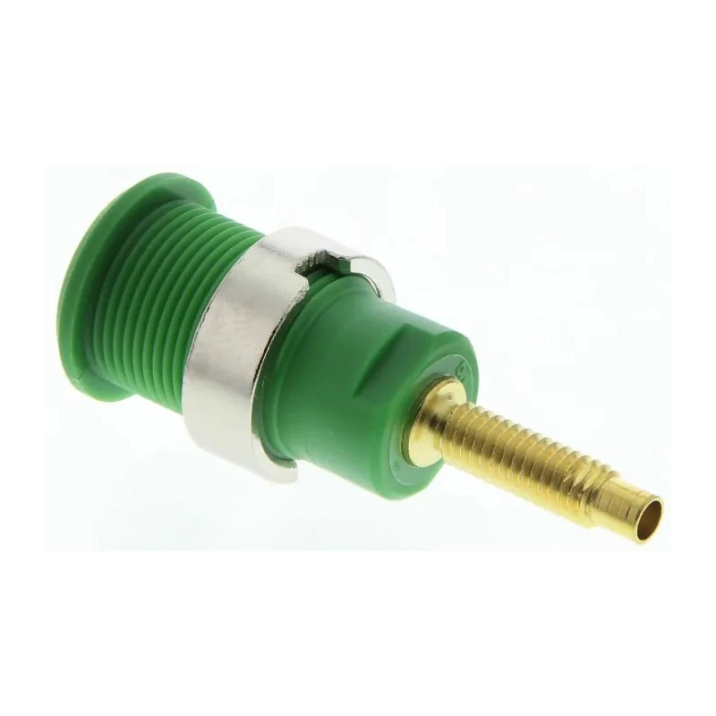 Staubli Green Female Banana Socket 4 mm Connector 1 kV 32 A Gold Plating 23.3020-25
