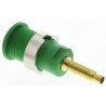 Staubli Green Female Banana Socket 4 mm Connector 1 kV 32 A Gold Plating 23.3020-25