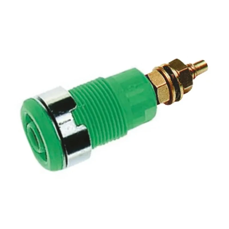 Staubli Green Female Banana Socket 4 mm Connector 1 kV 32 A Gold Plating 23.3020-25