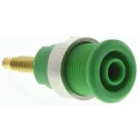 Staubli Green Female Banana Socket 4 mm Connector 1 kV 32 A Gold Plating 23.3020-25
